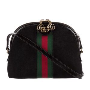 Gucci Signature Webb Trimmed Crossbody Bag